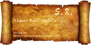 Simon Kázmér névjegykártya