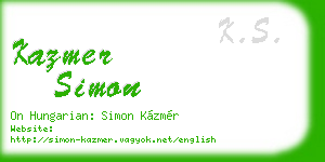 kazmer simon business card