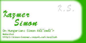 kazmer simon business card
